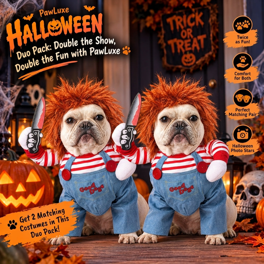 Pawluxe™ Chucky Pet Halloween Costume