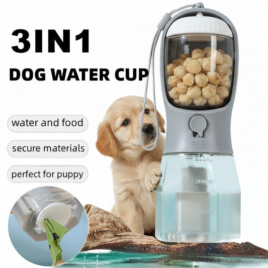 3-in-1 Pet Water & Food Bottle