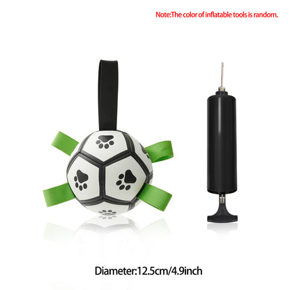 Interactive Dog Football with Straps