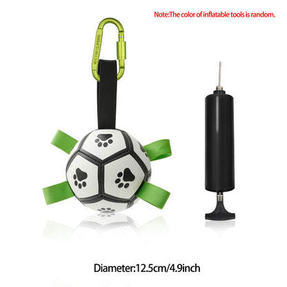 Interactive Dog Football with Straps