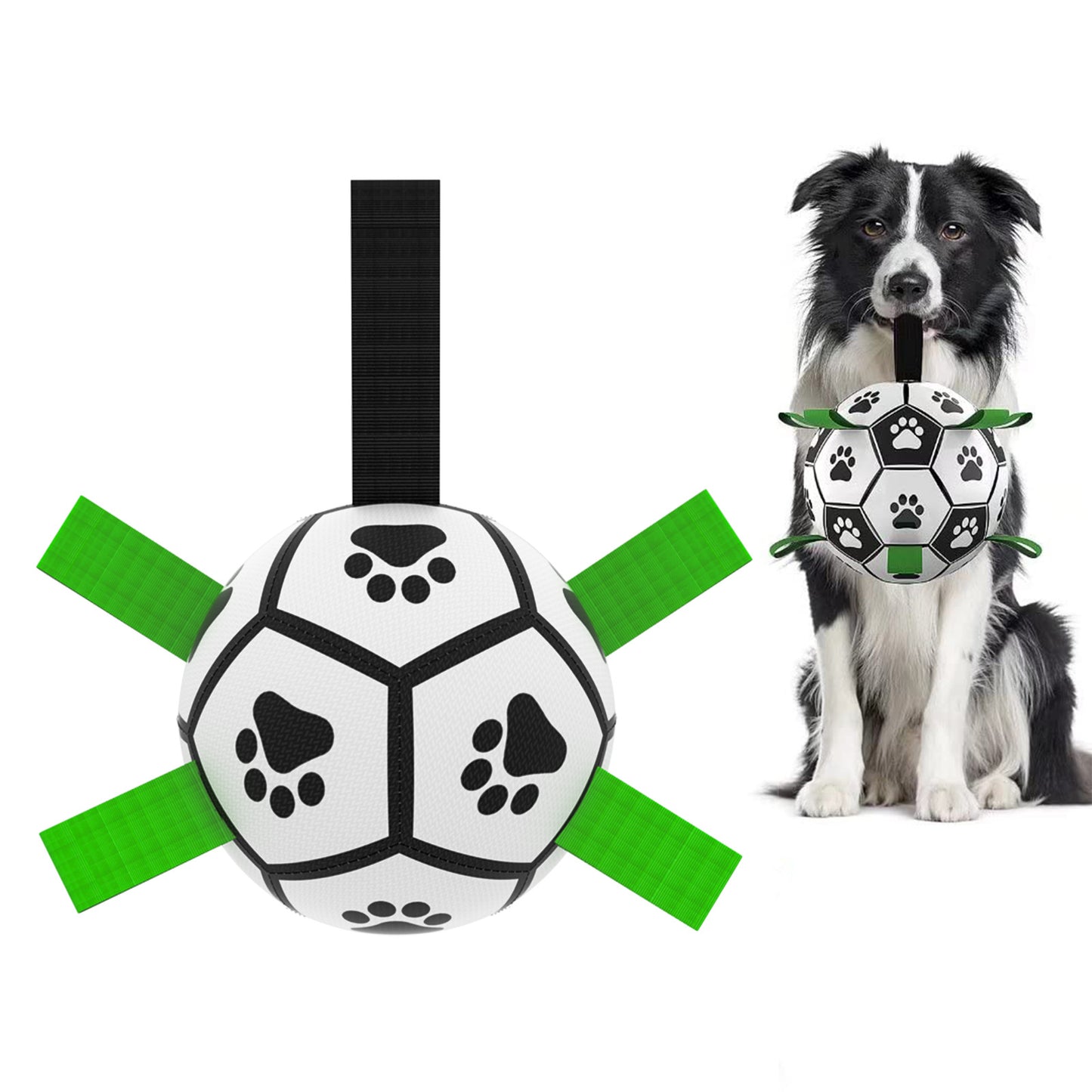 Interactive Dog Football with Straps