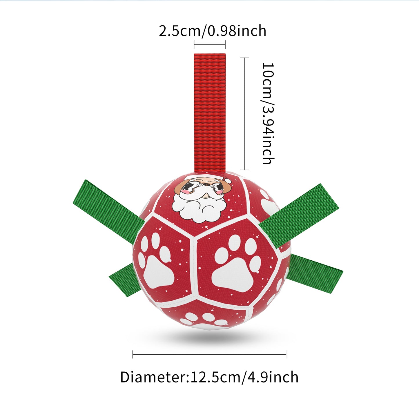 Interactive Dog Football with Straps