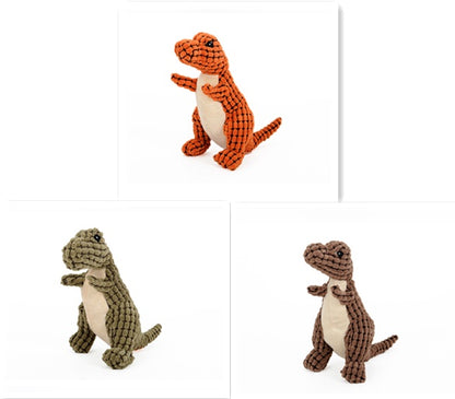 Plush Squeaker Dinosaur Dog Toy