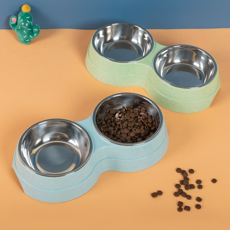 2-in-1 Stainless Pet Feeding Bowl