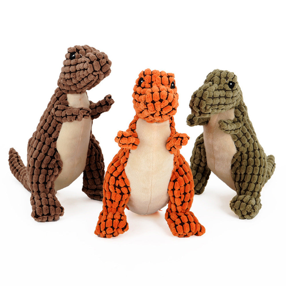 Plush Squeaker Dinosaur Dog Toy