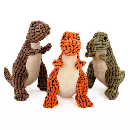Plush Squeaker Dinosaur Dog Toy