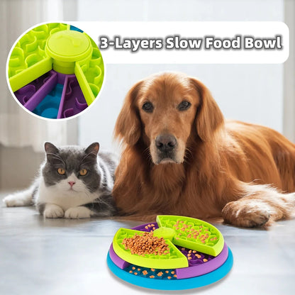Anti-Choke Puzzle Pet Feeder Bowl