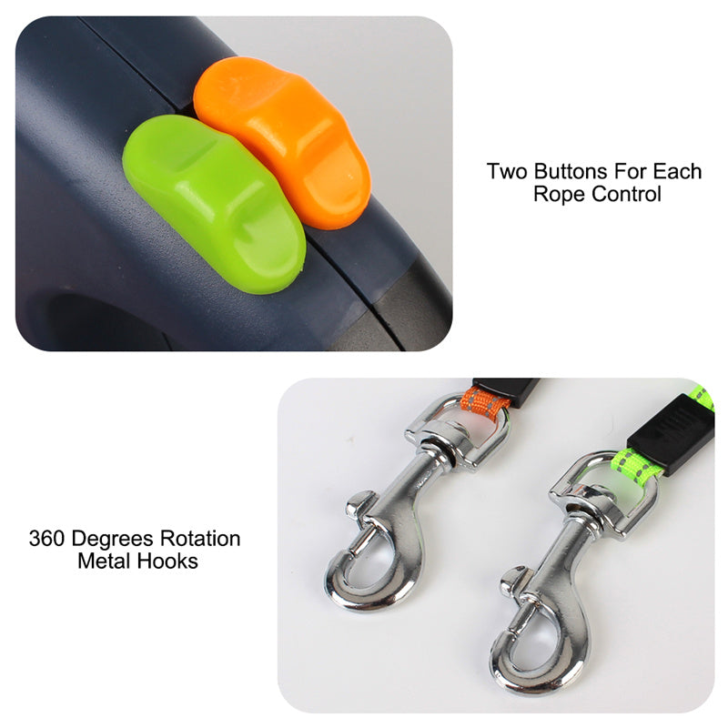 360° Swivel Double Pet Leash