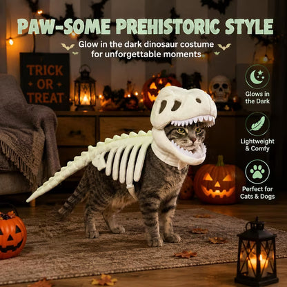Pawluxe™ Dino-Skeleton Pet Hoodie