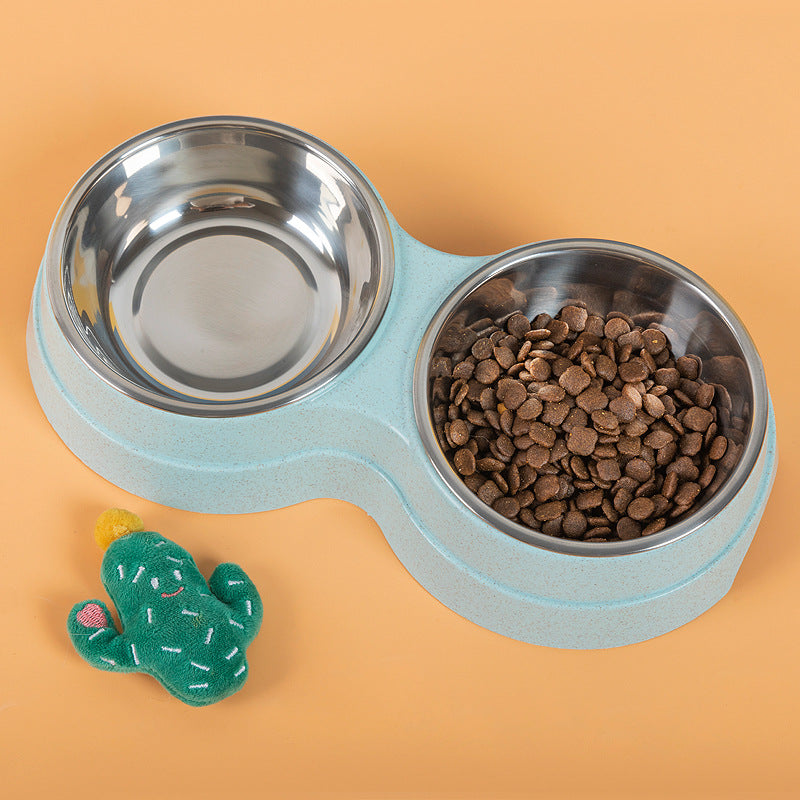 2-in-1 Stainless Pet Feeding Bowl