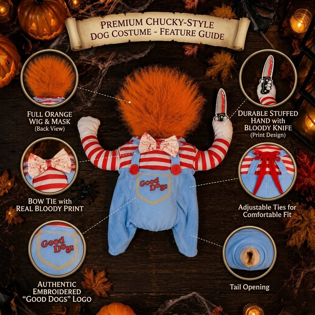 Pawluxe™ Chucky Pet Halloween Costume