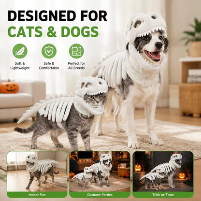 Pawluxe™ Dino-Skeleton Pet Hoodie
