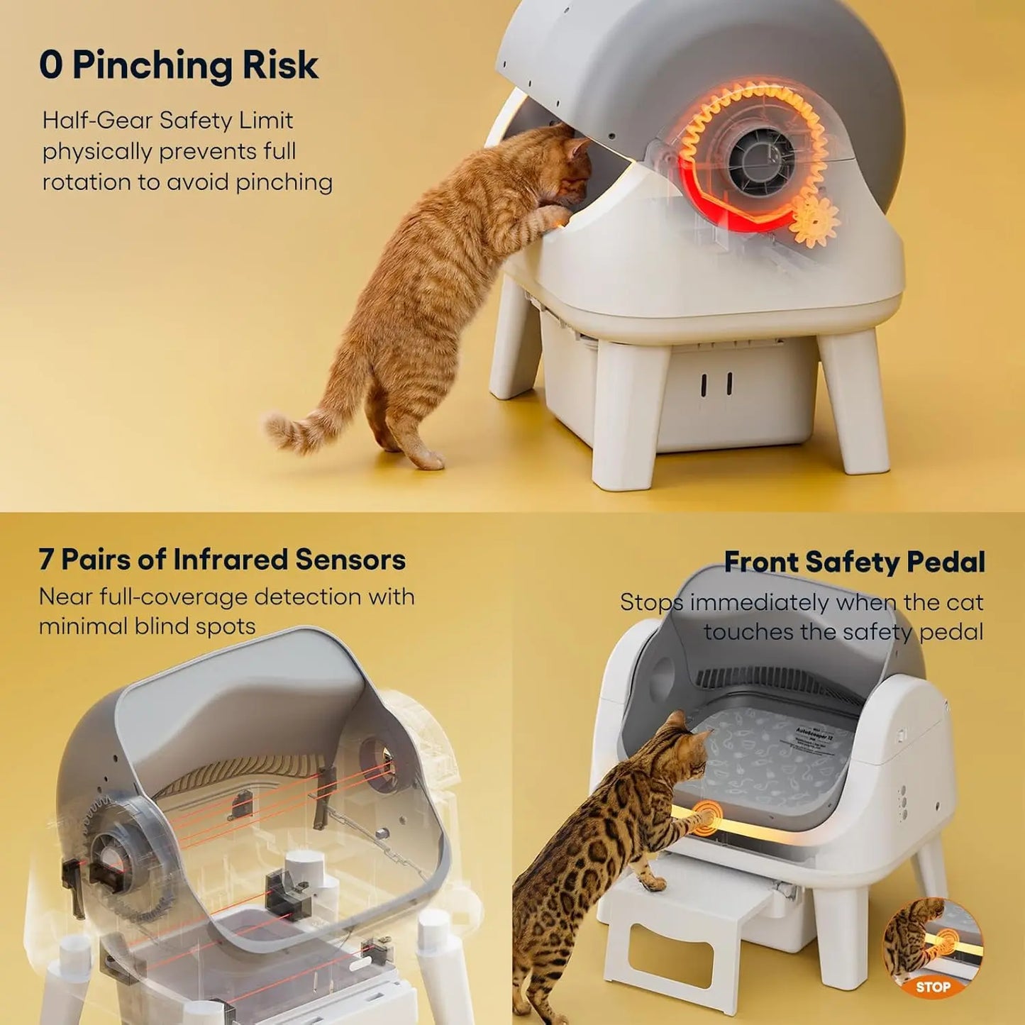 PawLuxe™ Automatic Smart Litter Box with Safety Sensors