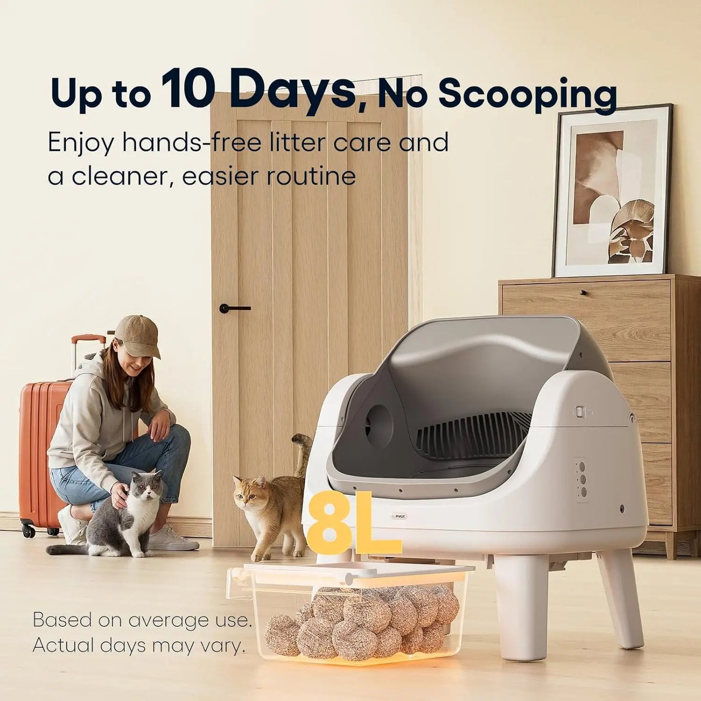 PawLuxe™ Automatic Smart Litter Box with Safety Sensors