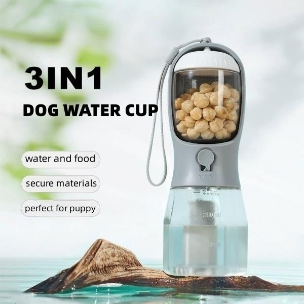 3-in-1 Pet Water & Food Bottle