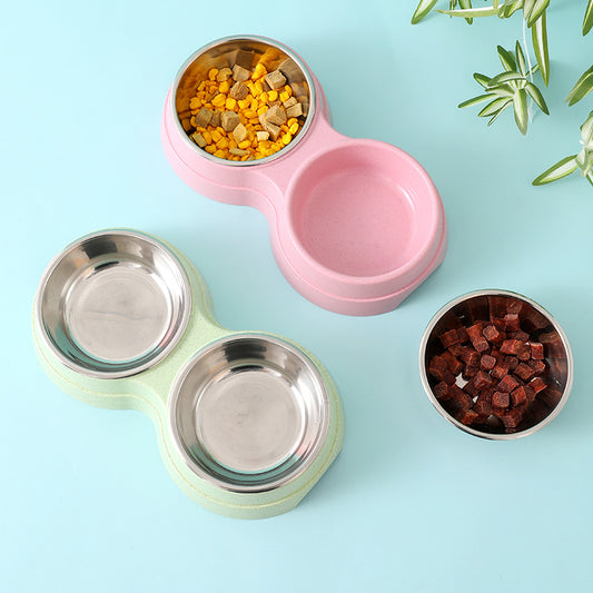 2-in-1 Stainless Pet Feeding Bowl