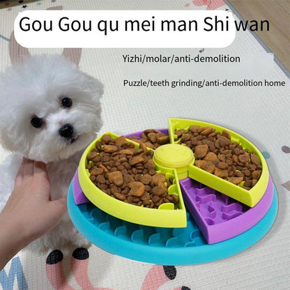 Anti-Choke Puzzle Pet Feeder Bowl