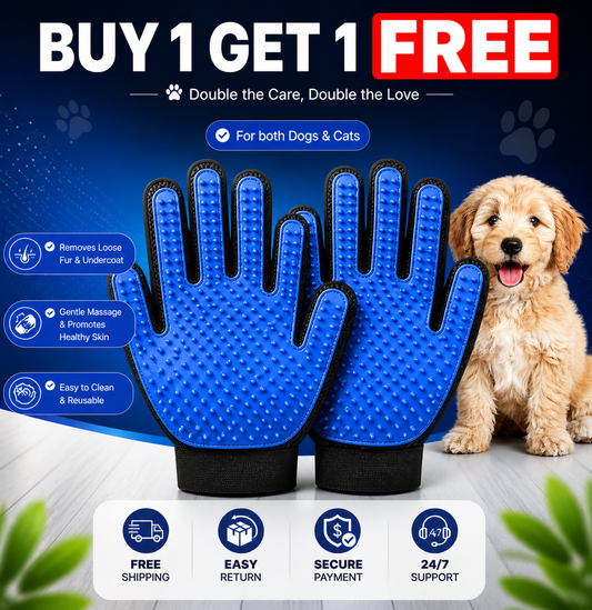 Soft Pet Hair Removal Mittens Buy 1 Get 1 Free