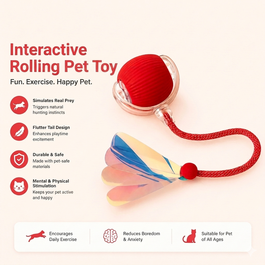PawLuxe™ Interactive Rolling Pet Toy